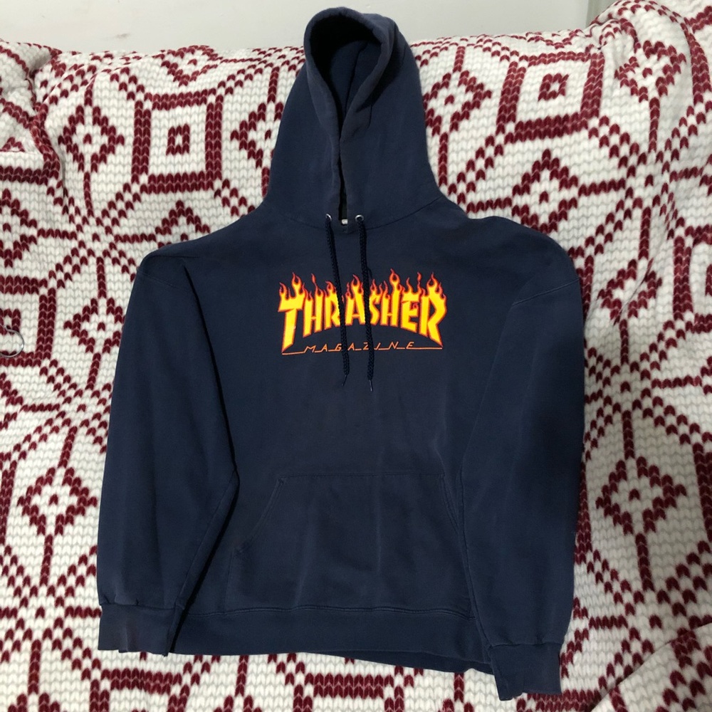 Navy Blue Thrasher Hoodie